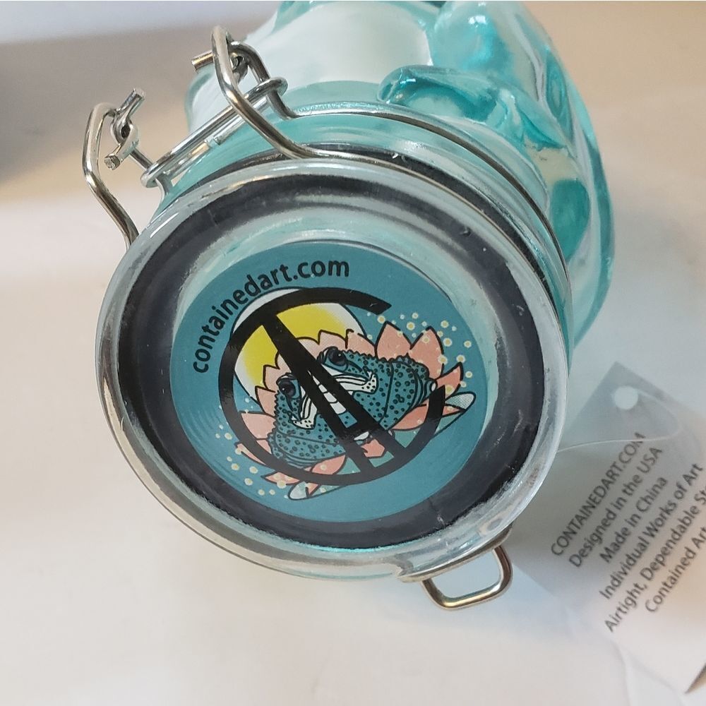 NWB Container Art Turquoise Frog Storage - Picture 7 of 11